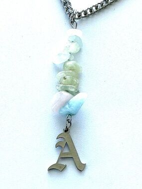 🆕 “A” Old English Letter Pendant Necklace- Stainless Steel